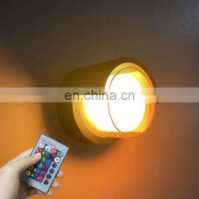 5W round RGBW waterproof led wall light IP65 outdoor good quality garden wall light