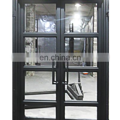 Custom iron front doors for sale modern double steel security steel entry doors with glass