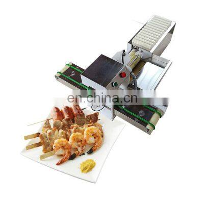automatic chicken meat stringing automatic satay skewer grill machine