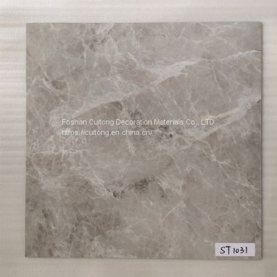 Imitation tile PVC floor Guangdong factory wholesale 2mm square stone plastic floor tile gray marble cement gray