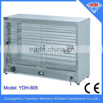 High quality electric commercial stainless steel food warming showcase