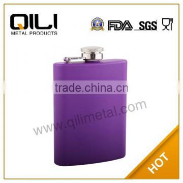 7oz novelty wholesale stainless steel Spray paint hip flask