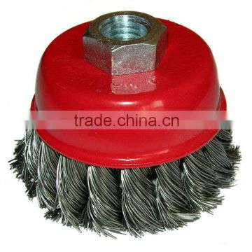 twisted knot wire cup brush,CEPILLO DE COPA ENTORCHAD