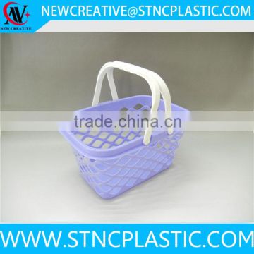 rectangular plastic basket with handles multi colors