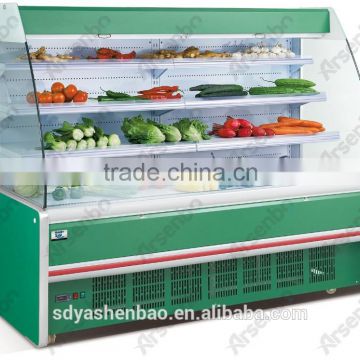 supermarket fruit display showcase/commercial vegetable refrigerator