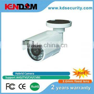 Hybrid fixed lens IR water-proof analog camera bullet camera support AHD/TVI/CVI/CVBS oem cctv security camera