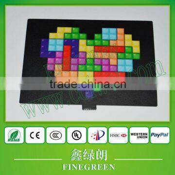 Tetris Heart equalizer sound active el panel for t-shirt