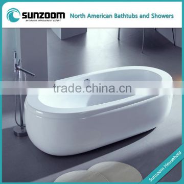 SUNZOOM freestanding small bathtub,cupc pedestal freestanding hot tub,latest freestanding tub