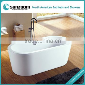 SUNZOOM UPC/cUPC certified free standing elliptical bathtub, bath tub rack, temporary bathtub