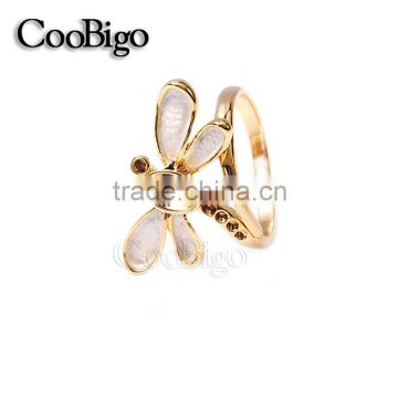 Fashion Jewelry Zinc Alloy Dragonfly Ring Ladies Wedding Party Show Gift Dresses Apparel Promotion Accessories