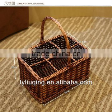 2012 Promotional Cheap Wicker Willow Wine Basket For Gift