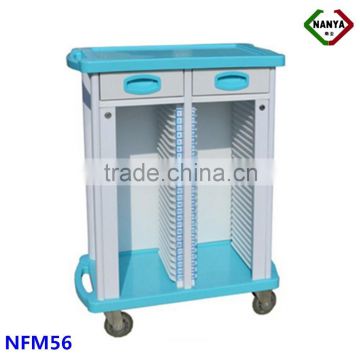 NFM56 hospital ABS medical record carts with two drawers
