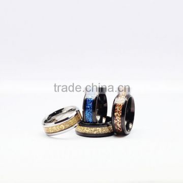Stainless Steel hot selling colorful sand blast ring