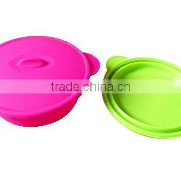 Practical round collapsible silicone steamer