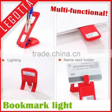 China supplier rubber popular operated clip book light with battery
