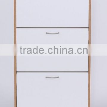 modern wooden shoe cabinet with 3 drawer