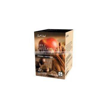 Apple Caramel Spice Black Organic Tea in pyramidal teabags