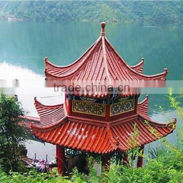 Traditional Chinese style gazebo clay roofing