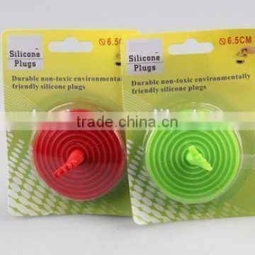 Hand shaped spiral circular silicone sink stopper