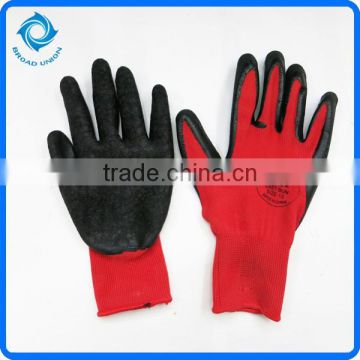 Crinkle Latex Coated Nylon Safety Gloves