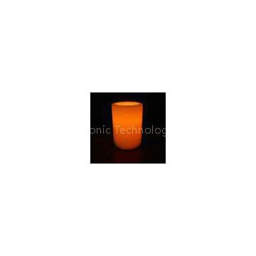 yellow light plastic Electric LED Candles , remote controlled flameless votive candles