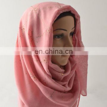 New Arrival Stones Cotton Dubai Hijab Scarf Muslim Women