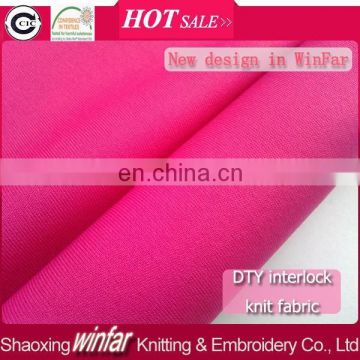 winfar Alibaba China textile 100% polyester fabric DTY interlock