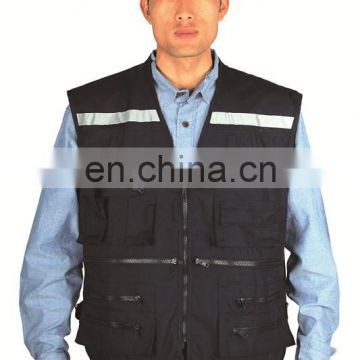100% polyester fishing vest workwear safety vest