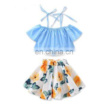 Infant Kid Baby Girls Clothes Sets Sleeveless Tops+ Flowers Skirts 2Pcs Children'S Sweater