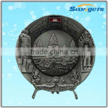 JS001-P Decorative Custom Souvenir Metal Plate for Advertising