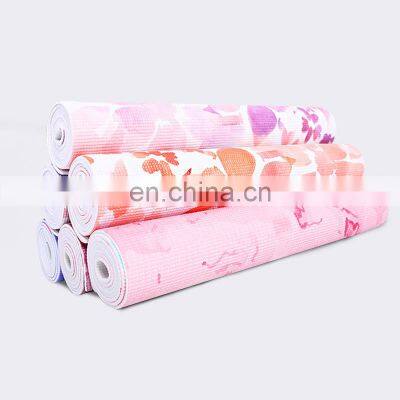 Factory Outlet Gym Pvc fold Non slip Natural Eco friendly Yoga Mat Printing Custom Logo Yoga Rug