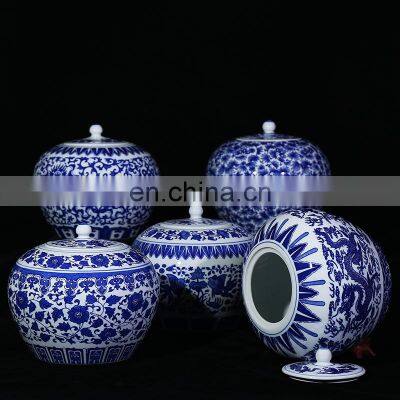 Hot Sell Chinese Ceramic Blue and White Ginger Jar