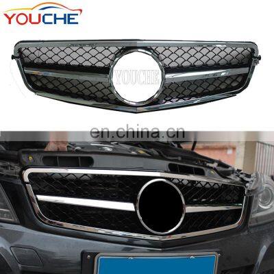 C63 style front grille mesh hood for Mercedes Benz C class W204 2007-2014  ABS material Black color