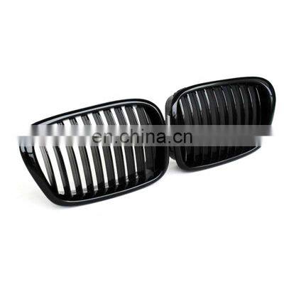 E39 For BMW 5 series E39 High Quality Glossy Black Front grill single slat line hood kindly style for BMW 5 series 1996-2004