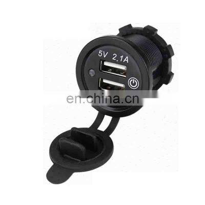 Car and motorcycle modification with touch switch car charger mobile phone ipad car equipment USB charging 4.2A