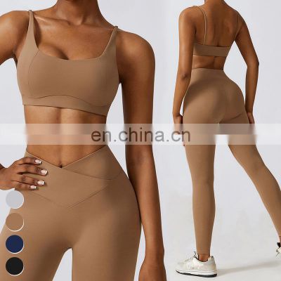 Wholesale High Quality Running Bra Custom Workout Wear Gym Fitness Yoga Top Women Shockproof Backless Strappy Sports Bra