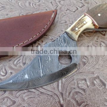 udk h101" custom handmade Damascus hunting knife / Skinner knife with Walnut wood handle