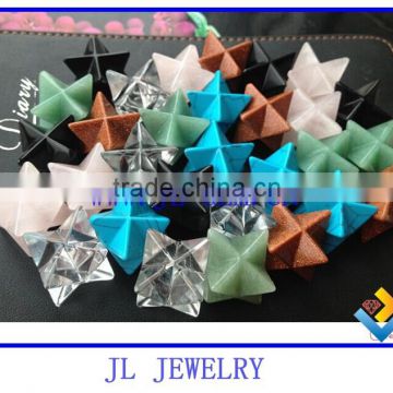 Chian factory wholesale handmade natural crystal Aventurine turquoise Pallisandro Classico merkaba pendant necklace