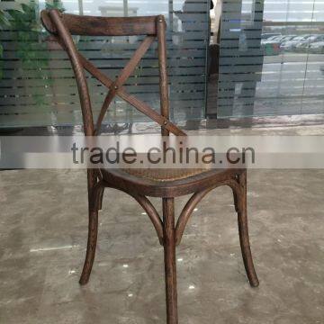 Wholesale ratten seat oak X back chair