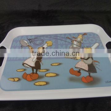 15 inch melamine trays with handles