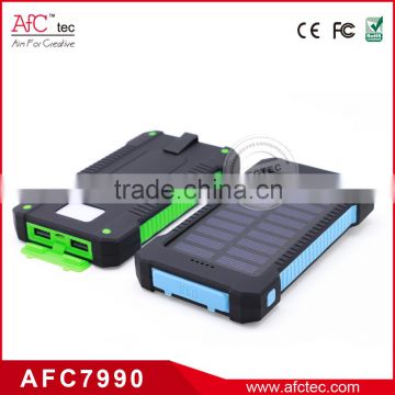 Outdoor waterproof high capacity solar power charger for smatphone