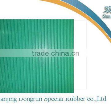 Green Fine ribbed rubber sheet