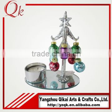 hot sell 2016 candlestick glass christmas tree with candlestick from China