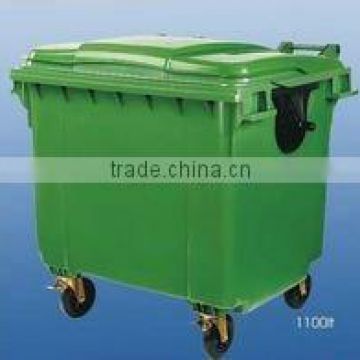 Outdoor large 1100L dustbin with cover