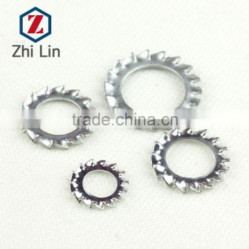 Carbon steel Zinc plating internal tooth or external tooth washers