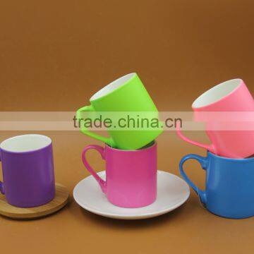 Small coffee cup and saucer set