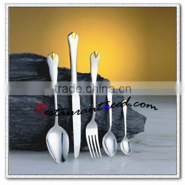 T252 High Quality Hotel Gold Plated Chef Flatware