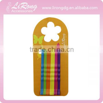 Dark Yellow Paper Box with Colourful Bobby Pins