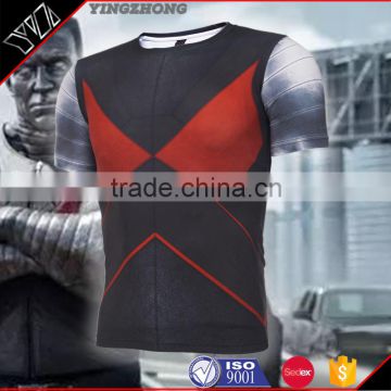 2016 new latest shirt designs for men t shirt steel beast compression sports printing t-shirt custom t shirt print