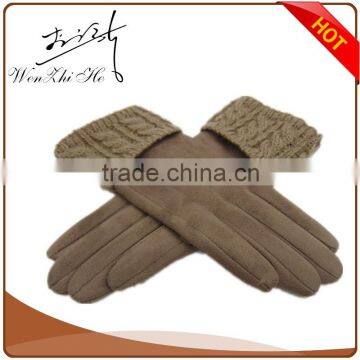 Fashionable Thicken Fingers Seperated Faux Suede Cycling Gloves